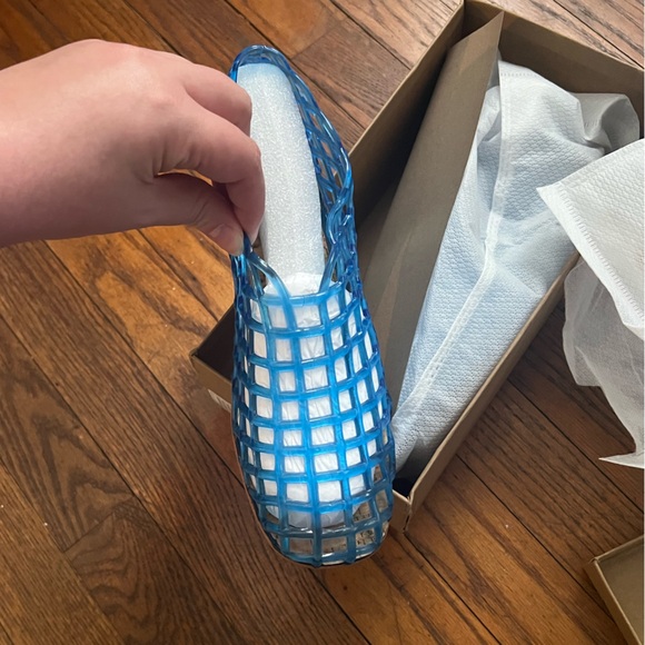 Blue jelly mesh flats - Picture 3 of 5